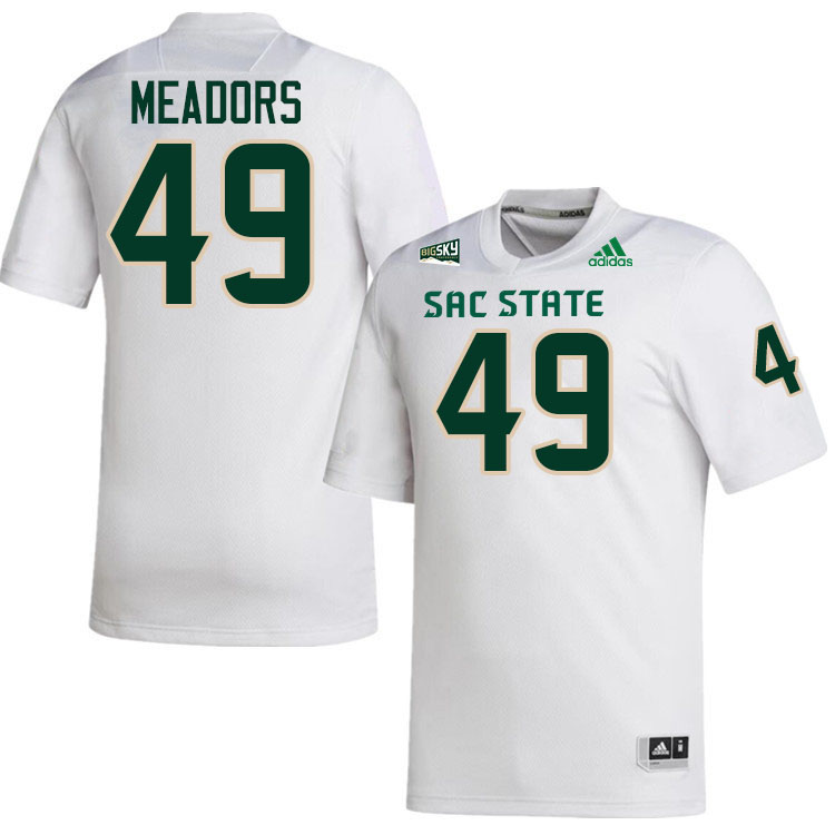 Grant Meadors SAC State Jersey,Sacramento State Hornets #49 Grant Meadors Jersey-White